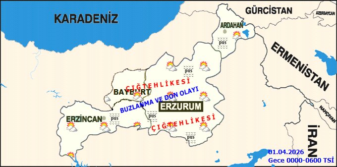 Bayburt'ta 5 Günlük Hava Durumu: Buzlanma ve Don Tehlikesi Devam Ediyor - Görsel 4