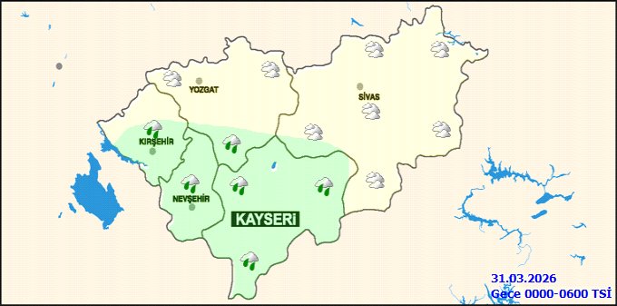 Kayseri'de Hava Durumu: Parçalı Bulutlu, Yağmur ve Kar Bekleniyor - Görsel 2