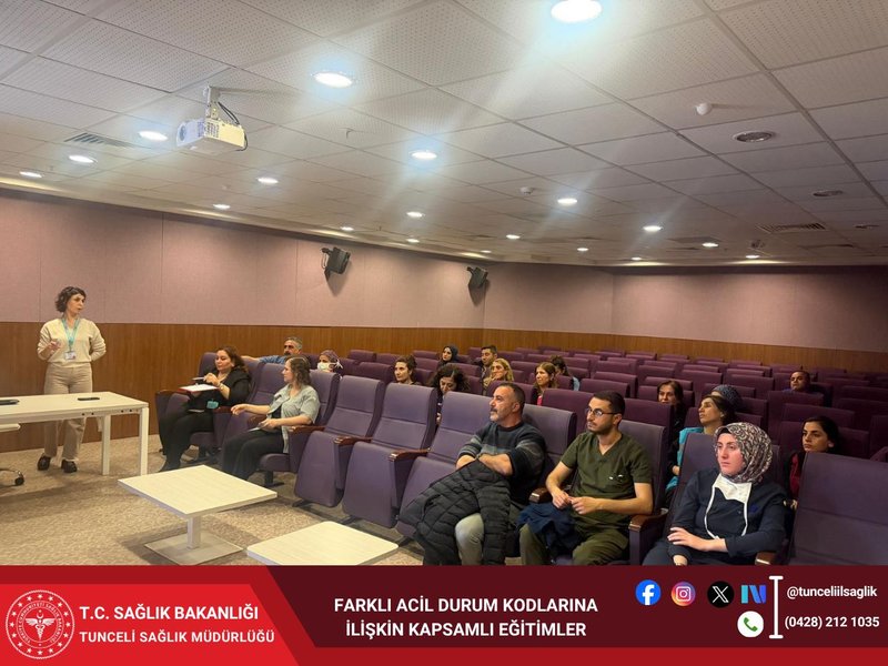 Tunceli İl Sağlık Müdürlüğü'nden Acil Durum Kodları Eğitimi - Görsel 4