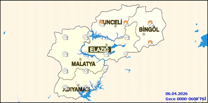 Elazığ'da Parçalı Bulutlu Hava ve Aralıklı Yağış Bekleniyor - Görsel 3