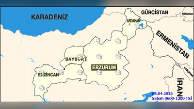 MGM Erzincan Hava Durumu: 5-6 Nisan'da Parçalı Bulutlu ve Yağmurlu, Yükseklerde Karla Karışık Yağış