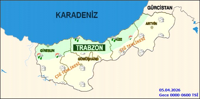 Rize'de 5 Günlük Hava Tahmini: Sağanak Yağış ve Çığ Tehlikesi Uyarısı - Görsel 2