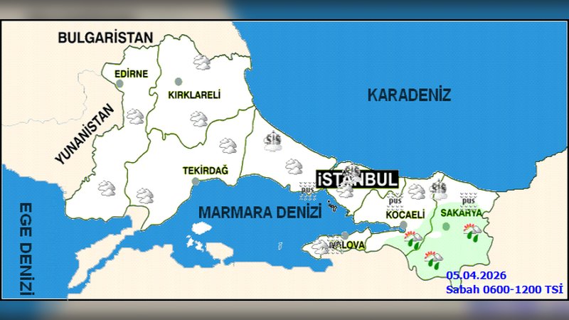 Tekirdağ ve Çevresi İçin 5 Günlük Hava Durumu: Sis, Yağmur ve Sıcaklık Artışı Bekleniyor