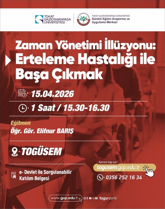 Tokat Gaziosmanpaşa Üniversitesi'nden Nisan Ayı Eğitim Maratonu - Görsel 4