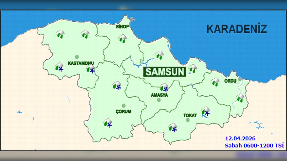 Çorum'da 12 Nisan Pazar Günü Hava Durumu: Yağmur ve Karla Karışık Yağmur Bekleniyor