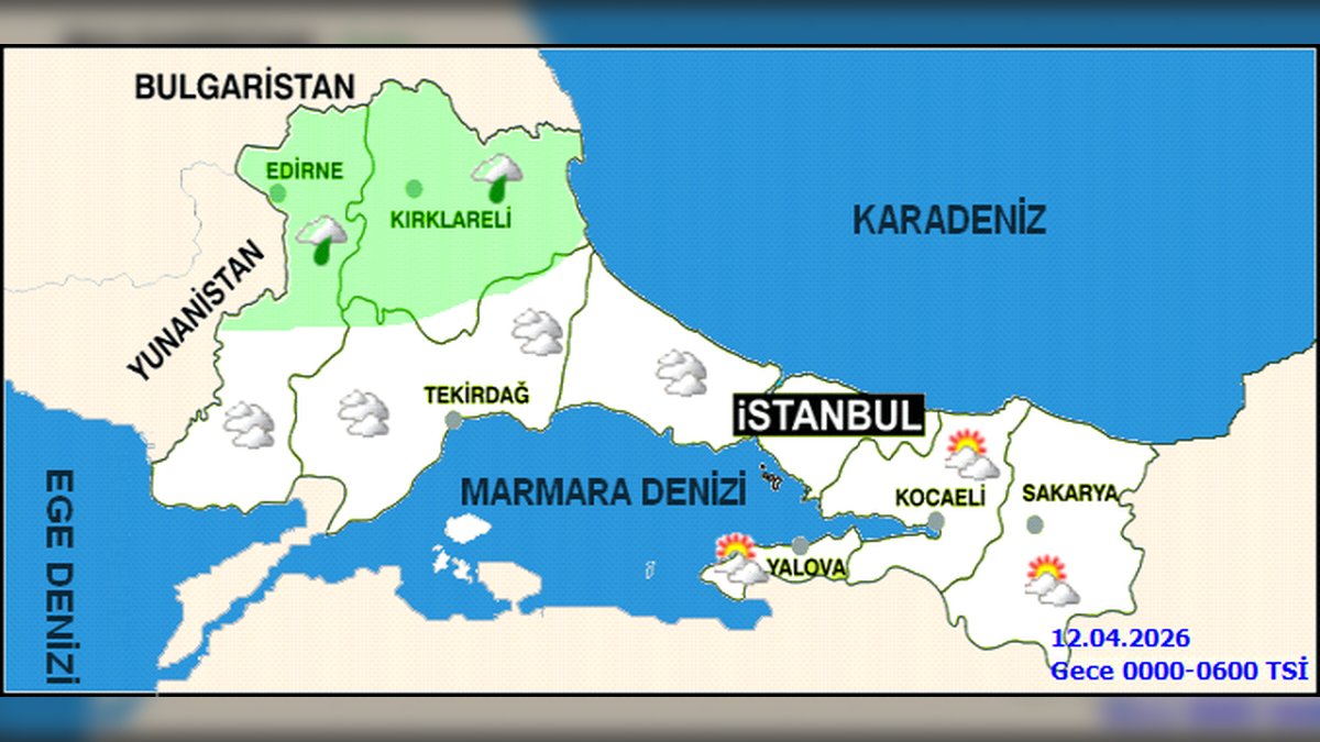 İstanbul'da Hava Durumu: 12 Nisan Pazar ve 5 Günlük Tahmin