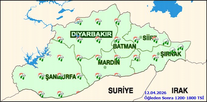 Şanlıurfa'da 12 Nisan Cumartesi Günü Hava Durumu: Kuvvetli Yağış ve Sel Uyarısı - Görsel 2