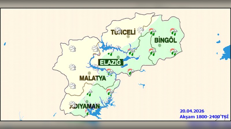 Adıyaman'da Kuvvetli Yağış ve Gök Gürültülü Sağanak Bekleniyor