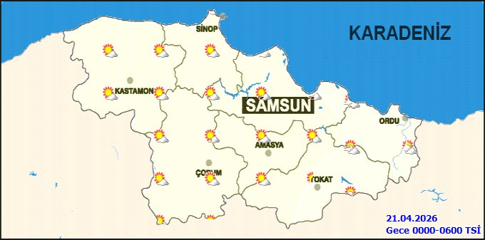Ordu'da Hava Durumu: Parçalı Bulutlu ve Hafif Sağanak Yağışlı, Sıcaklıklar Mevsim Normallerinin Altında - Görsel 2