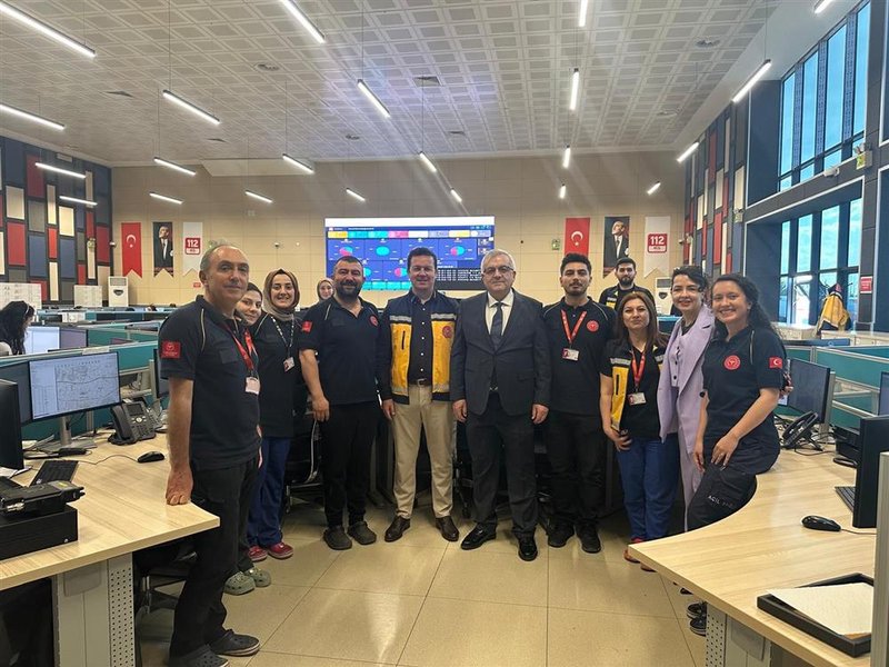 Kocaeli İl Sağlık Müdürü 112 Acil Çağrı Merkezi'ni Ziyaret Etti - Görsel 2