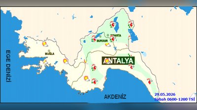 Antalya'da 29-30 Mayıs'ta Parçalı Bulutlu Hava ve Sıcaklık Artışı Bekleniyor