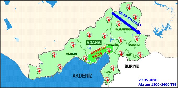 Gaziantep'te Hava Durumu: Sağanak Yağış ve Kuvvetli Rüzgar Bekleniyor - Görsel 2
