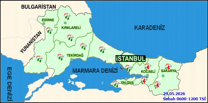 İstanbul'da Yarın Sağanak Yağış Bekleniyor: Sıcaklıklar Mevsim Normallerinin Üzerinde - Görsel 2