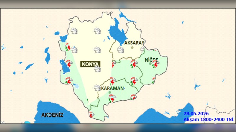 Karaman'da 5 Günlük Hava Durumu: Sağanak Yağışlar Bekleniyor