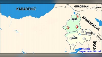 Kars'ta 29 Mayıs Cuma Günü Hava Durumu: Gök Gürültülü Sağanak Yağış Bekleniyor