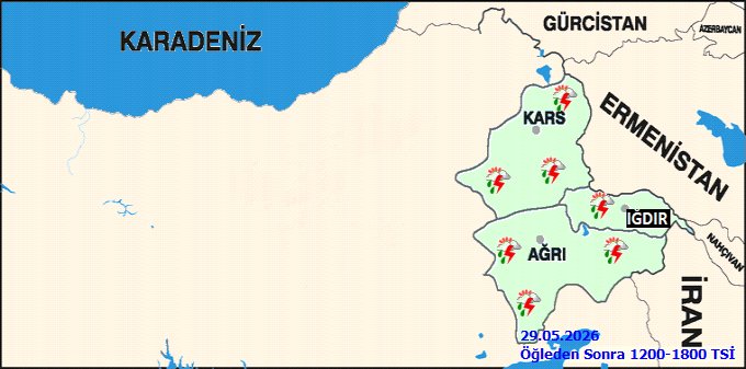 Kars'ta 29 Mayıs Cuma Günü Hava Durumu: Gök Gürültülü Sağanak Yağış Bekleniyor - Görsel 4