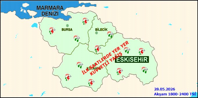 Kütahya'da Kuvvetli Yağış Uyarısı: Sel ve Su Baskını Tehlikesi - Görsel 2