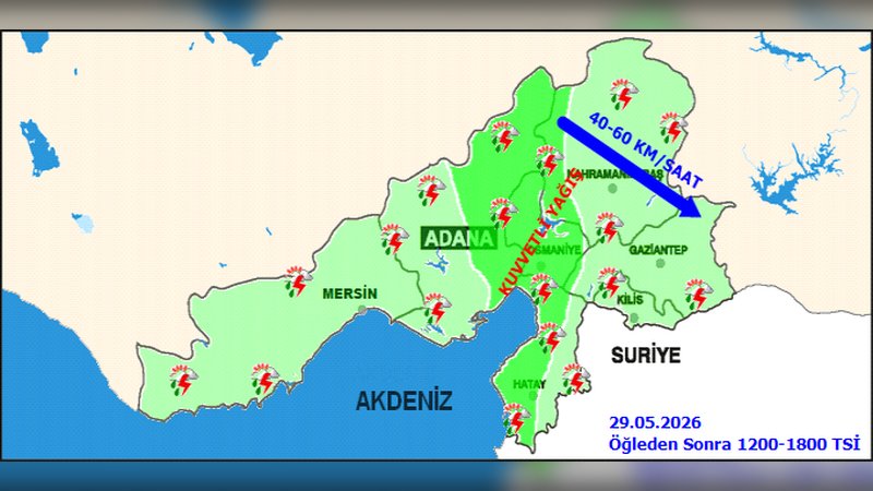 Mersin'de Gök Gürültülü Sağanak Yağış Bekleniyor: 5 Günlük Hava Tahmini ve Uyarılar