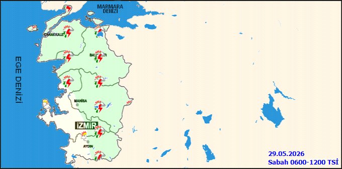 MGM İzmir Hava Durumu: 29 Mayıs Cuma Gök Gürültülü Sağanak Bekleniyor - Görsel 2