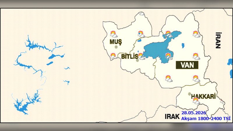 Muş'ta Gök Gürültülü Sağanak Yağış Bekleniyor: 5 Günlük Hava Durumu Tahmini