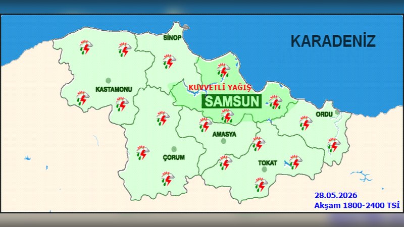 Ordu'da Kuvvetli Yağış Uyarısı: Sel ve Su Baskınlarına Dikkat!
