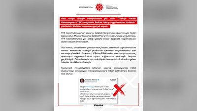 TFF'den İstiklal Marşı Açıklaması: İddialar Gerçek Dışı