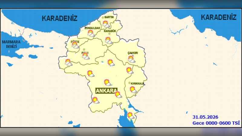 Ankara'da 5 Günlük Hava Durumu: Yağışlı ve Sıcak Günler Geliyor