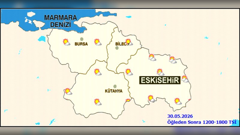 Eskişehir Hava Durumu: 30 Mayıs Cumartesi ve 5 Günlük Tahminler