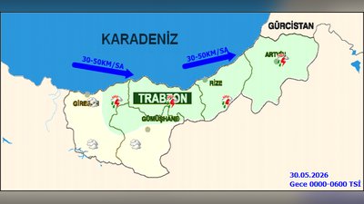 Gümüşhane'de Gök Gürültülü Sağanak Yağış Bekleniyor: Kuvvetli Hava Durumu Uyarısı