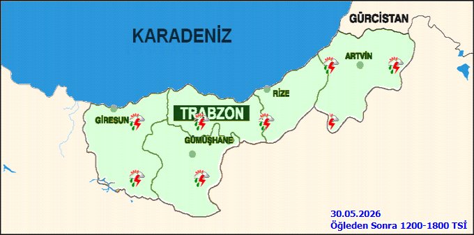 Gümüşhane'de Gök Gürültülü Sağanak Yağış Bekleniyor: Kuvvetli Hava Durumu Uyarısı - Görsel 2